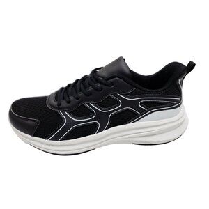 Black & White Athletic Running Shoes  Lightweight & Breathable  Mens Size 10 .5